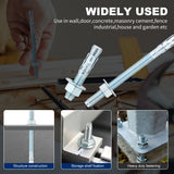 Metalsuberg 1/2"x3" Wedge Anchors by Zinced of Heavy-Duty Fastener for Cement and Concrete (25pcs Pack)