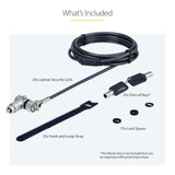 StarTech 25-Pack Universal Laptop Lock, 6.6ft, TAA (2m)