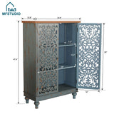 MFSTUDIO Tall Accent Cabinet with Door, Buffet Cabinet with Storage