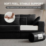 NABUMI 107'' Modular Sectional Sofa, Deep Seat Boneless Couch with Storage