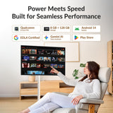 NEWORK 32 Inch Smart Portable TV on Wheels, Android 14 EDLA Certified