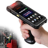 MUNBYN Far-Range Distances Bar Code Scanner, Android 13 WiFi-6 Handheld Mobile Scanner with Handle Grip, Featuring Honeywell N6803FR Engine, 5.5" BT GPS 1D/2D/QR, Long-Distance Scanning Needs