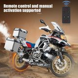 Zerbrikdxy RC Motorcycle Model for Adult, 1/6 Scale R1250GS Dynamic Motorbike Display with Ignition Sound, LED Lights & Spray Effect, Mechanical Model for Collectors Enthusiasts (White)