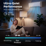 HOMCOM 18000 BTU Mini Split Air Conditioner and Heat Pump, 19 SEER2 230V Energy Efficient Ductless Inverter AC Unit Cools up to 1250 Sq.Ft, Complete Installation Kit