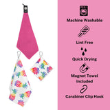 Playing It Forward Magnetic Golf Towel for Golf Bags with Clip for Men & Women, Waffle Weave Microfiber Towel, Set of 3