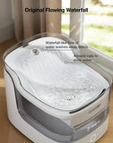 PETGUGU Smart Cat Water Fountain Automatic Cat Water Dispenser 2L Dog Water Fountain 8 Layers Filters Pet Water Fountain for Cats Indoor Wireless Pump 2.4G WiFi PF1L