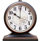 rnuie Desk Clock for Table Decor, Retro Mantel Clock Battery Operated for Fireplace Mantel, Living Room, Bedroom, Office, Desktop Decoration(Black)