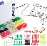 Fishing Rod and Reel Combos Collapsible Fishing Rod Kit,2PCS Telescopic Fishing Pole Kit,1.3M&1.6M Fishing Rods+2PCS Spinning Reels+Lures Hooks+Fishing Bag,Fishing Kit for Kids Family Hikary