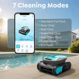 2026 New TALOSBO Pleco Pro Cordless Robotic Pool Cleaner, Smart Navigation, 210–240 Min Runtime, App Control, Wall Climbing & Waterline Cleaning, Dual-Layer Filter for Inground Pools up to 2691 Sq Ft