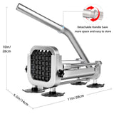 2Pcs French Fry Cutter, ZSCOOKLY Heavy Duty Potato Cutter Stainless Steel with 1/2-Inch and 1/4-Inch Blade Great for Potatoes Carrots Cucumbers.