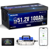 48V 100Ah Lithium Golf Cart Battery, 200A BMS, Complete Upgrade Kit with 18A Charger