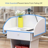 Office Podium Stand Curved Lectern for Churches Portable Pulpit Desk Floor-Standing Hostess Stand Wooden Reception Podiums