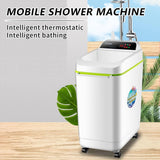 Portable Electric Shower for Camping and Outdoor Use, Rechargeable Pump with Temperature Display and Large Capacity, Ideal for RVs and Apartments