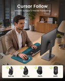 ProtoArc KMP50 Ergonomic Mouse Pad with Wrist Rest, Lycra Surface, Blue