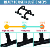 Push Up Bars - Home Workout Equipment Pushup Handle With Cushioned Foam Grip and Non-Slip Sturdy Structure - The Push Up Handles for Floor are Great for Strength Workouts - Push Up Bars for Men Women N1Fit