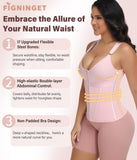 Figninget Waist Trainer Cincher Body Shaper for Women Tummy Control Sports Girdle with Bra Pink 3XL