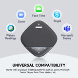 Conference Speaker with Microphone, Wireless Bluetooth Speaker w/8 Mics, 20ft Voice Pickup, 8H Call Time, AI Noise Cancelling HORION
