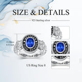 Oseew 2027 Birthstone Graduation Ring for Women Gift (Yellow Gold)