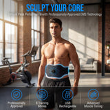 Ruszoaer Abs Stimulator Muscle Toner, Fitness Belt Blue
