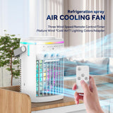 Vidihill Portable Air Conditioner, Evaporative Air Cooler, 2-4-8H Timer Auto-Off &Remote, Water Tank, Three ultrasonic nozzles, 3-Speed Personal Air Conditioner Cooling Fan