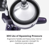 Tribest Pro MJP-105 XL Professional Manual Cold Press Juicer Machine for Pomegranates and Citrus (Purple)