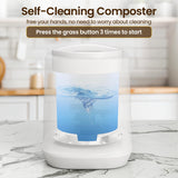 HEYNEMO 4L Electric Composter for Kitchen, Smart Compost Bin Outdoor/Indoor, Odorless Auto-Cleaning Countertop Composter Kitchen Bin, 3 Modes Food Waste Compost Machine with Safety Lock