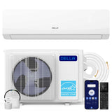 DELLA Serena Series 9800 BTU Mini Split AC, Energy Star 22 SEER2 115V, 0.82 Ton Inverter Heat Pump Ductless AC System for Rooms up to 400 Sq.Ft, WiFi & Alexa Control, Pre-Charged, 16.4ft Install Kit