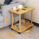 2-Tier Mobile Printer Stand with Wheels, Space-Saving CPU Tower & Printer Shelf, Versatile Coffee Table for Home Office, Sofa Side Table (L60xD40xH50cm)