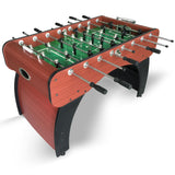Hathaway Metropolitan 54 inch Foosball Table Adult Size for Family Game Rooms - With Smooth Playfield, Dual Abacus Scoring, Weighted Players, Sturdy Leg Levelers & 2 Foosballs - Cherry Finish