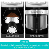 CASABREWS Tornado Electric Conical Burr Coffee Grinder, Automatic Burr Coffee Grinder with 77 Precision Grind Settings for Espresso to French Press, Special for Barista and Coffee Lovers