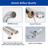 TUSEE Manual and Automatic Faucet, Touchless Bathroom Faucet with One Temperature Control Rod, Chrome, TS-5303C