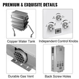 Propane Hot Water Heater, 12L Outdoor Water Heaters with Digital Display and Overheat Protection, 24KW Portable 24-Hour Instant Hot Water for RV Camping Outdoor Shower