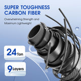 FISHAPPY Fishing Gaff Saltwater Fish Gaff with S316 Stainless Steel Fishing Hook Carbon Fiber Fishing Gaff 4'8''/ 7' (7' Gaff - 3'' Hook)
