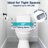 HolyHeal Toilet Safety Rails for Seniors, Height Adjustable Toilet Safety Frame Grab Bars, 500lb Toilet Support Rails Easy Installation & No Wobble, Toilet Assistance Handles for Elderly and Disabled