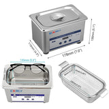 CXRCY 0.8L Ultrasonic Jewelry Cleaner Professional Cleaner Machine for Jewelry Eyeglasses Dental Instruments Rings Diamond Parts Circuit Board Watch
