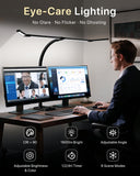 ONEMIX 42" Desk Lamp for Home Office with Base, 1800LM 4-Panel LED Light