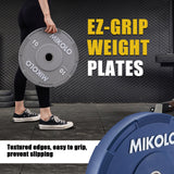 Mikolo 7ft Olympic Barbell, Barbell for Weightlifting and Powerlifting 45lb, Olympic Bar for 1500lbs Capacity, Weight Bar Fit 2” Standard Weights (combo 1)