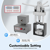 Split Dental Flexible Denture Machine, 110V 400W Flexible Denture Injection System with Heater & Heat Press