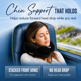 BCOZZY Neck Brace Pillow - Patented Relief for Neck Pain and Supportive Sleep-Soft, Washable, and Adjustable for Comfortable Resting. Black