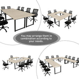 Bonzy Home 12FT Conference Table, Modern Large Meeting Table Office Desks for 16 Person