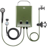 KEMIMOTO Tankless Water Heater Outdoor 1.32GPM with Independent Water Pump，4 Fold Protection, 5L Camping Portable Instant Water Heater for RV, Hunting, Off-grid living