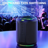 OHAYO 40W Wireless Portable Bluetooth Speaker with Lights, IPX7 Waterproof, Stereo Loud Sound, RGB Lights,TWS Pairing, AUX&TF-Card in, for Home/Party/Travel/Outdoor/Beach OHAYO