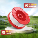 CMZST0653 Weedeater String Compatible with Craftsman Weed Wacker, 10Pack 0.065" 30Ft String Trimmer Replacement Spool Line, Auto Feed Weed Eater String Line for Craftsman String Trimmer(8Spool, 2Cap)