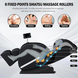DOVRYTHEN Full Body Zero Gravity Massage Recliner, 8 Fixed Massage Rollers with Foot and Calf Massage, Built-in Heating Function for Home Use