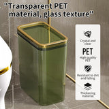 Transparent Trash Can, Bathroom Trash Cans with Lids, 2.6 Gallon Garbage Can for Bedroom