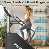 FEIERDUN SC3 Stair Stepper Machine for Home Gym, Commercial Grade Stair Climber with LED Screen, Stair Machine with 15 Speed Levels for Cardio and Lower Body Workout, 660LBS Capacity, 24-164 Steps/Min