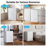 Kismile Mini Fridge with Freezer 4.41Cu.Ft,Single Reversible Door Small Refrigerator, Adjustable Thermostat, Energy Saving, Low Noise (White)