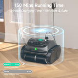 (2026 Upgrade) WYBOT C1 Cordless Robotic Pool Vacuum for Inground Pools, Above Ground Pool Cleaner 4-in-1 Wall & Waterline Cleaning Up to 1,614sq.ft, 150mins Smart Navigation, App Support