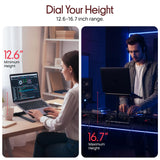 Portable Folding Laptop Stand - Standing Table with Adjustable Angle, Foldable Height and Four Prong Anti-Slip Tray for iPad