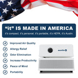 Austin Air it Room Air Purifier with VOC Carbon Wrap Air Filters - Personal Air Filter Single Room Air Purifiers - Portable Allergy Purifier - Stylish Tabletop Purifier for Dust, Model C100CC1